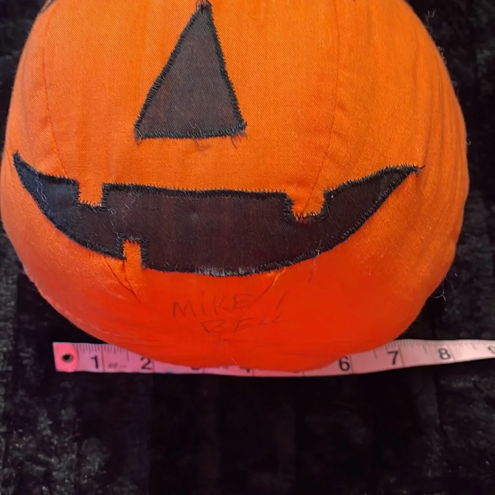 Vintage hand made Halloween pumpkin pillow decor